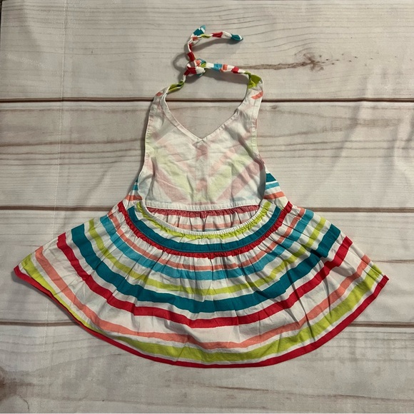 Janie And Jack  Multicolor Striped Halter Top Poolside Palms Sz 2T - Picture 3 of 4